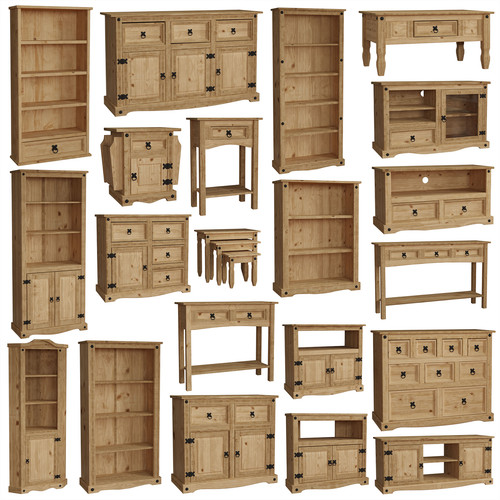 Corona bookcase unit table - bookcase,