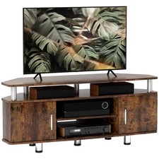 Rustic Brown Corner TV Unit
