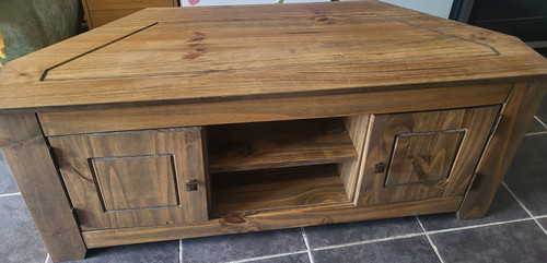 Wood corner stand brown - wood,