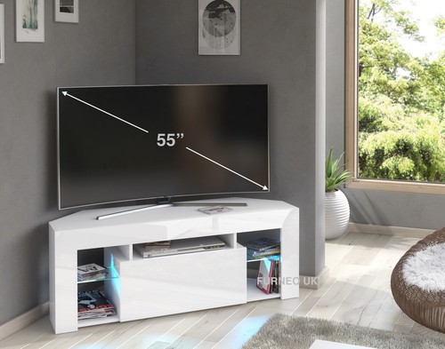 White corner stand - white, tv