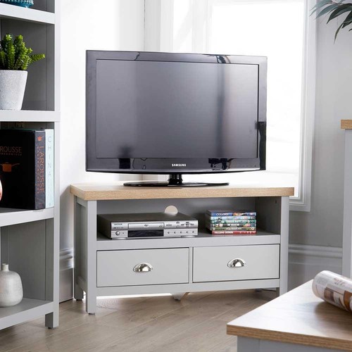 Corner stand grey painted - corner, tv