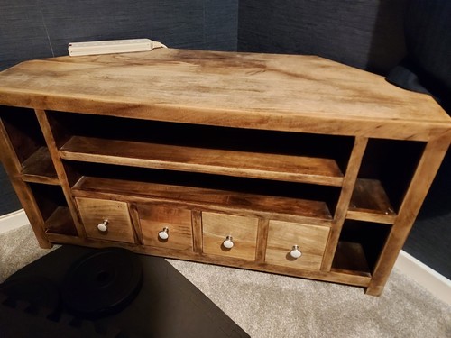 Wooden cabinet brown corner - cabinet,