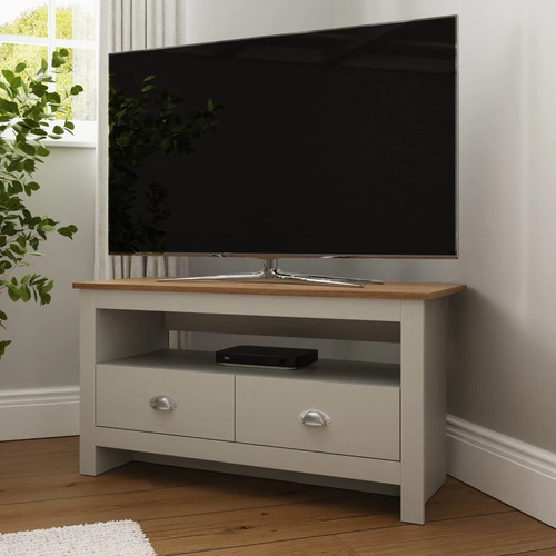 Grey corner stand - stand, drawer